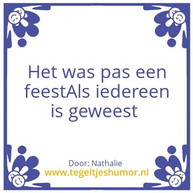 Tegeltje: Straatfeest