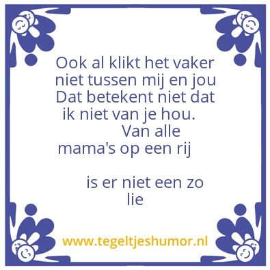 Tegeltje: Mama