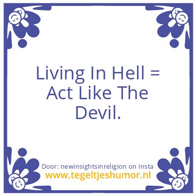 Tegeltje: Living Out Of Ego Is Easy