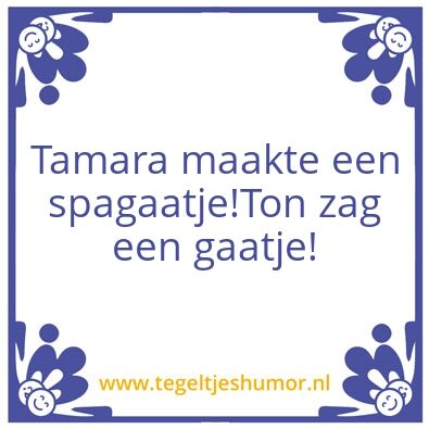 Tegeltje: Ton & Tamara