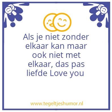 Tegeltje: Love