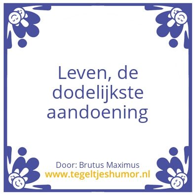 Tegeltje: Leven