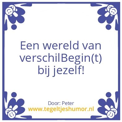 Tegeltje: EEN WERELD