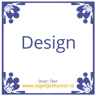 Tegeltje: Tesr