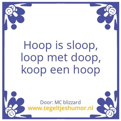 Tegeltje: Hoop