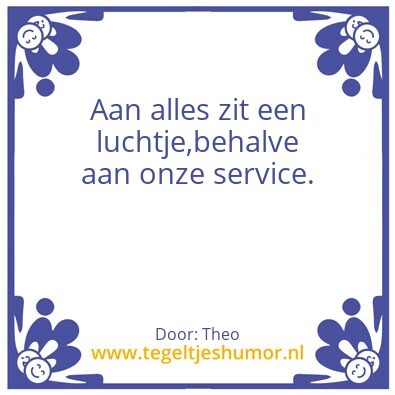 Tegeltje: Luchtje