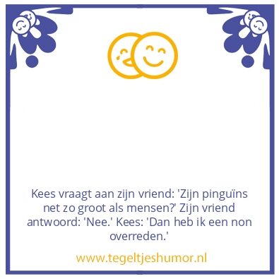 Tegeltje: PinguÃ¯ns