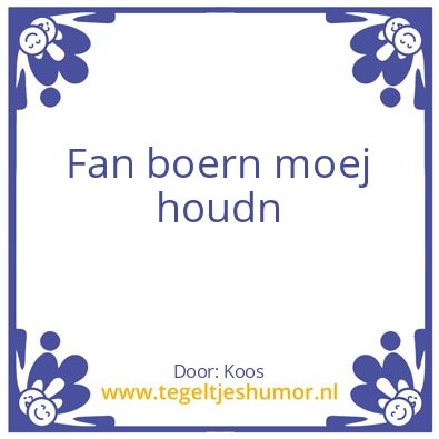 Tegeltje: Koos