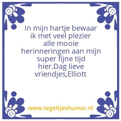 Tegeltje: Elliott