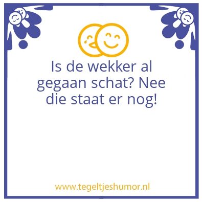 Tegeltje: Wekker
