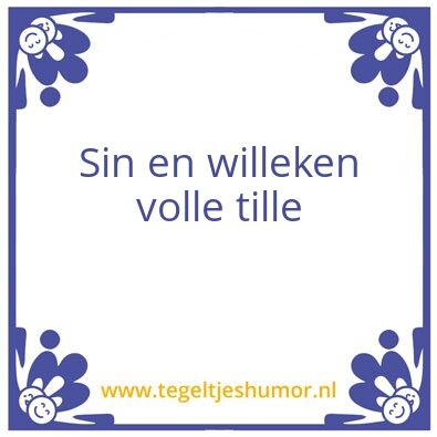 Tegeltje: geen