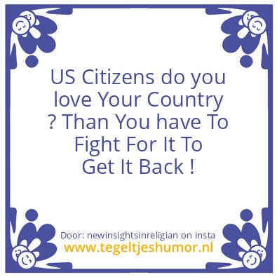 Tegeltje: US Citizens !