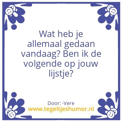 Tegeltje: .