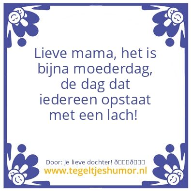 Tegeltje: Lieve mama