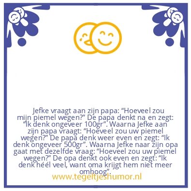 Tegeltje: Gewicht piemel