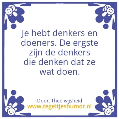 Tegeltje: denkers