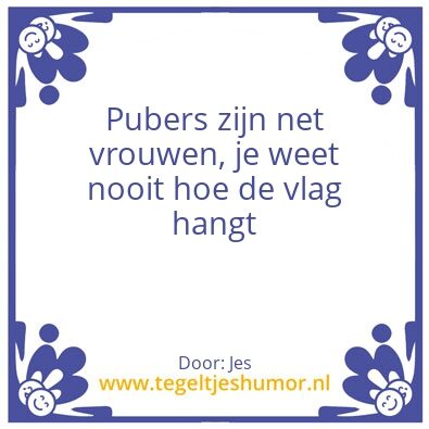 Tegeltje: Pubers