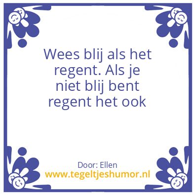 Tegeltje: Regen