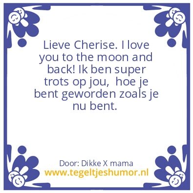 Tegeltje: Cherise