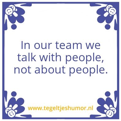 Tegeltje: Feedback