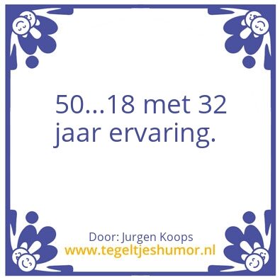 Tegeltje: Abraham 50 jaar