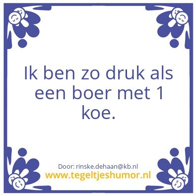 Tegeltje: Boer