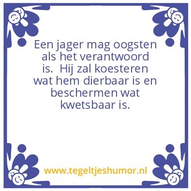 Tegeltje: Jager