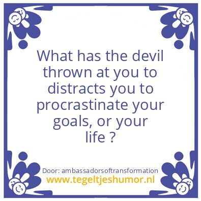 Tegeltje: the devil is not human.