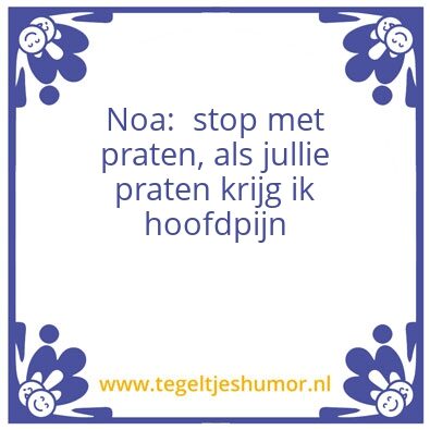 Tegeltje: Praten