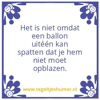 Tegeltje: prikballon