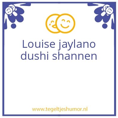 Tegeltje: Shannen