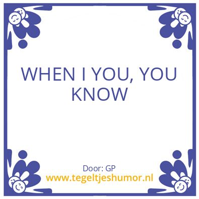Tegeltje: w
