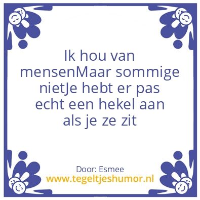 Tegeltje: mensen