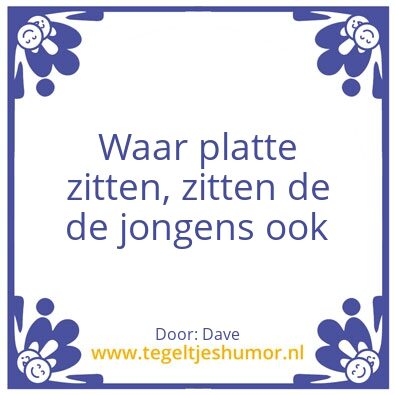 Tegeltje: Platte
