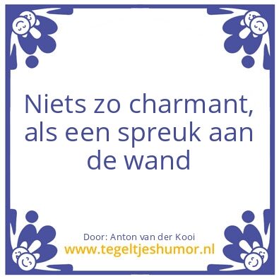 Tegeltje: Charme