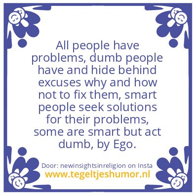 Tegeltje: All people have problems,