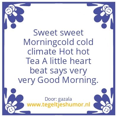 Tegeltje: morning