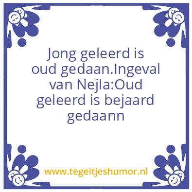 Tegeltje: Leren