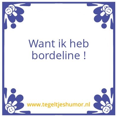 Tegeltje: Bordelime