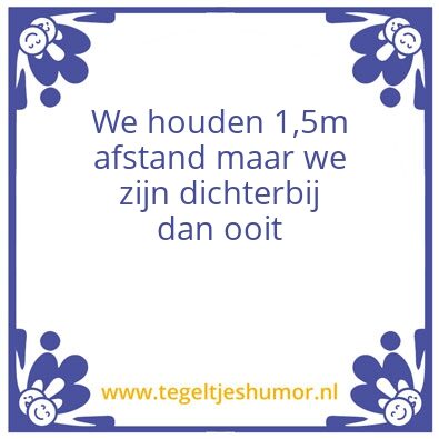 Tegeltje: Corona wijsheid