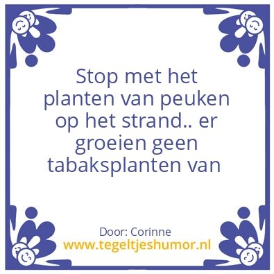 Tegeltje: Milieu