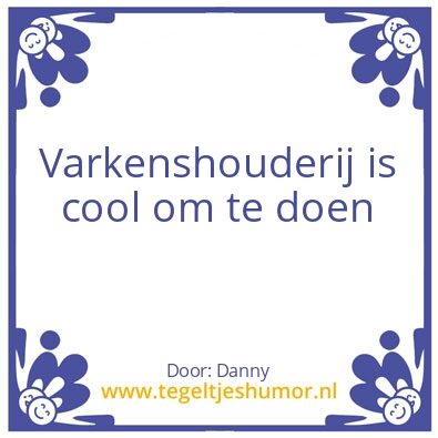 Tegeltje: Boer