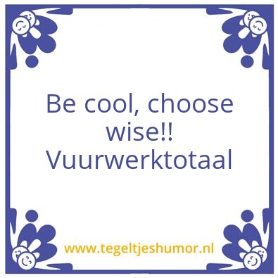 Tegeltje: Vuurwerktotaal
