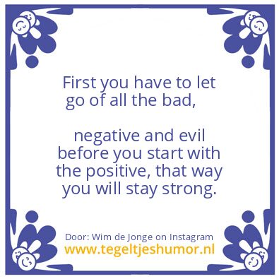 Tegeltje: bad, negative and evil