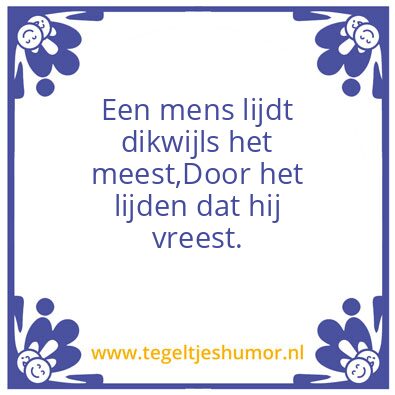 Tegeltje: Lijden