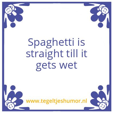 Tegeltje: Spaghetti