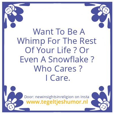 Tegeltje: Not Fine By Me !