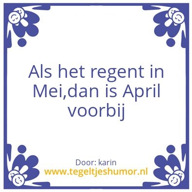 Tegeltje: weerspreuk