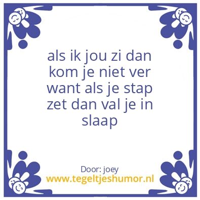 Tegeltje: .