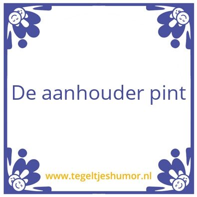 Tegeltje: mooi